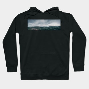 Landscape Panorama with Wind Turbines Hoodie